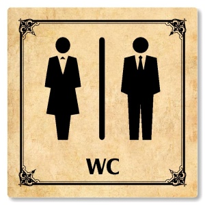 WC společné, 100x100mm, pergamen, Nebraska